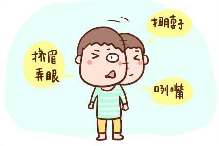不同部位的抽動癥表現(xiàn)